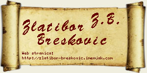 Zlatibor Brešković vizit kartica